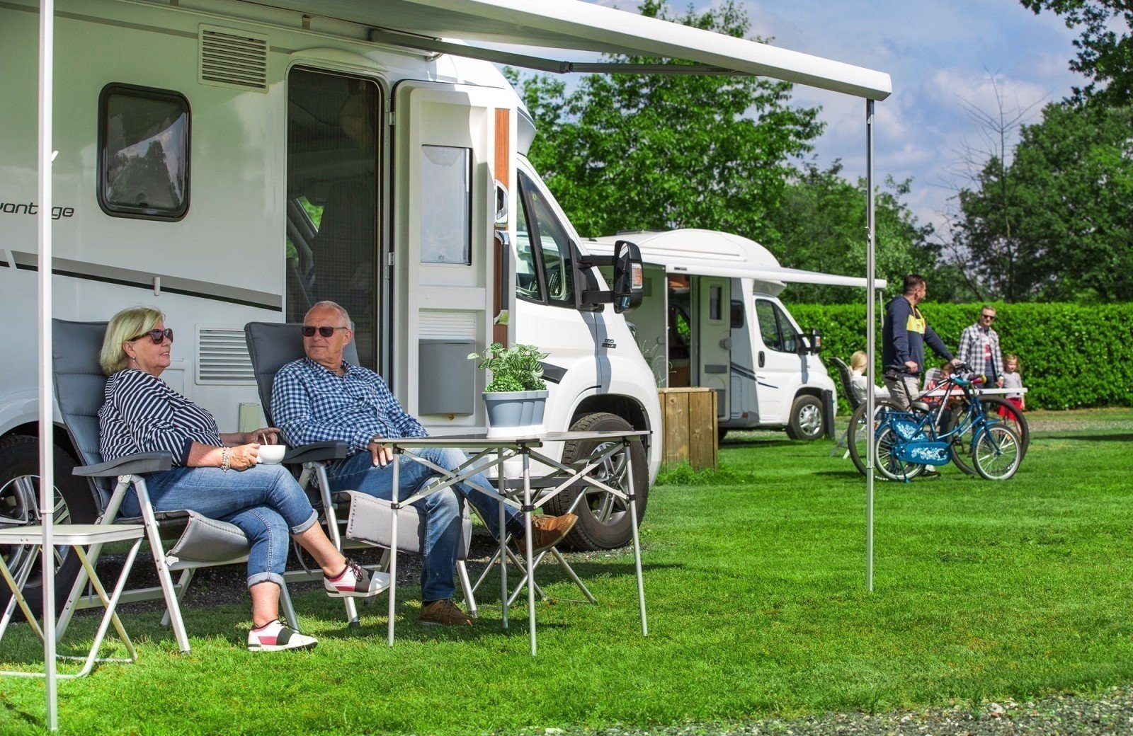 Mit dem Wohnmobil auf dem Campingplatz Venlo